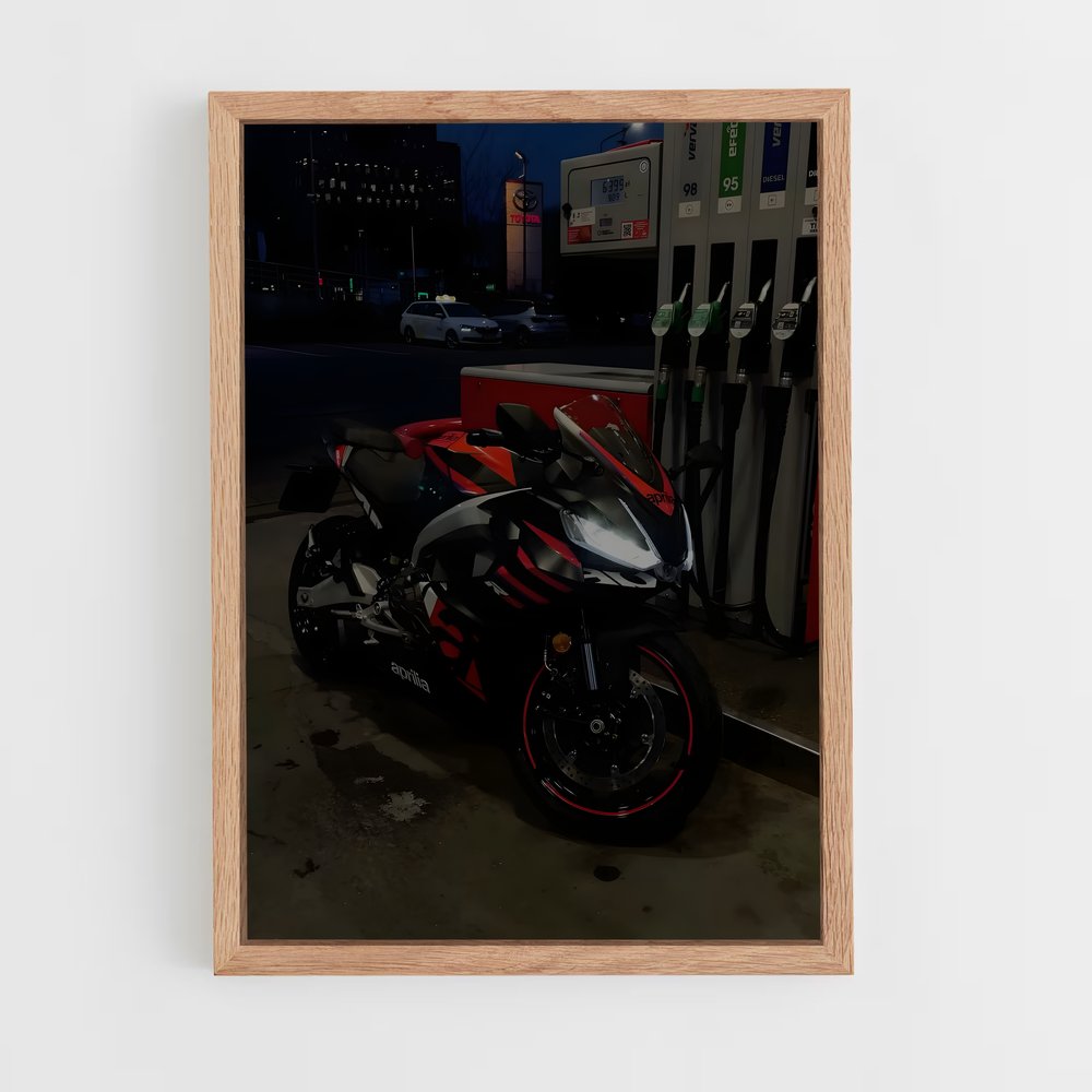 Poster Nuit Moto – affiche Aprilia (vue 4)